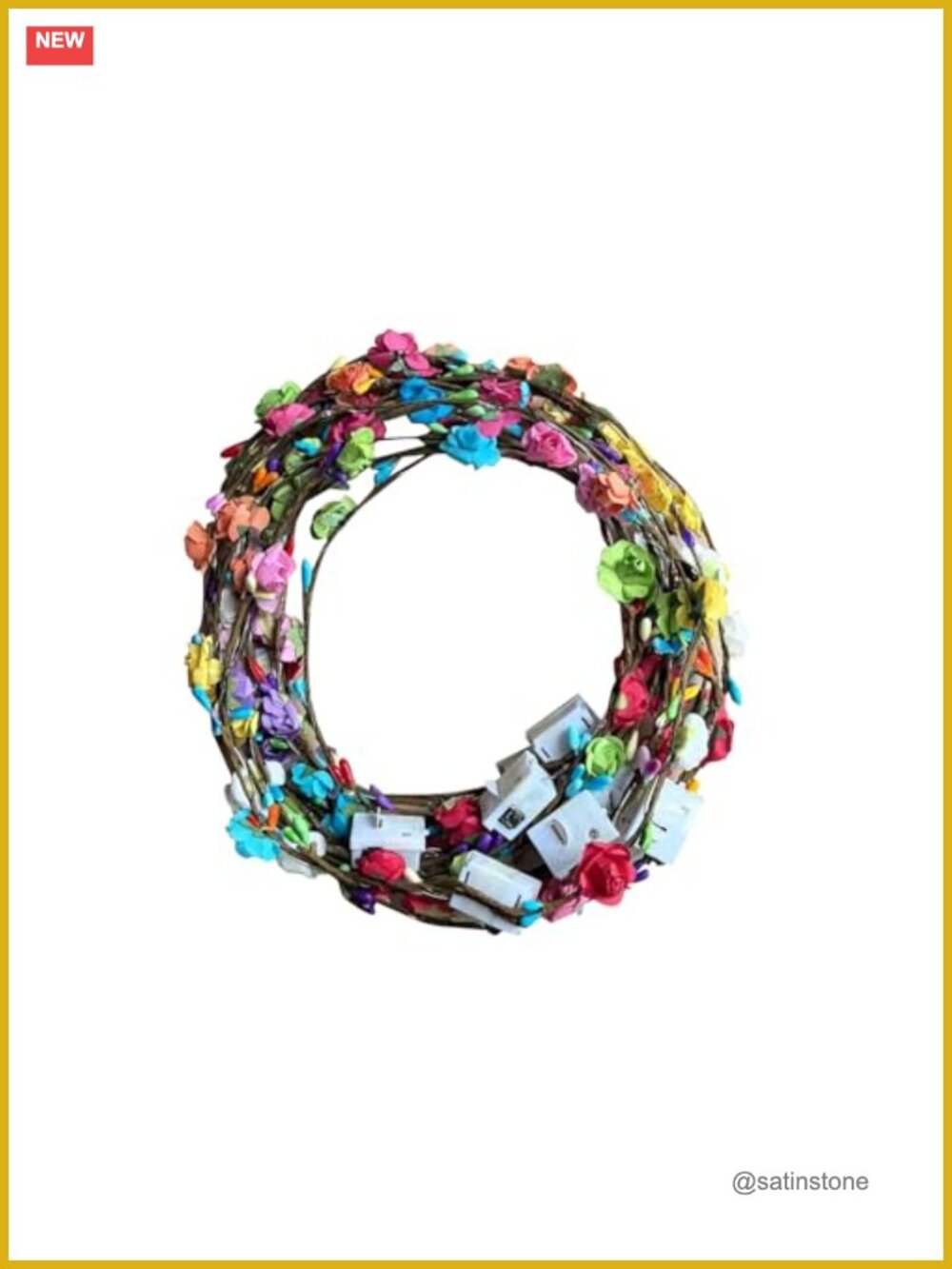 LED Flower Crown Headbands 30 Pcs Glow in the Dark Headband for Women